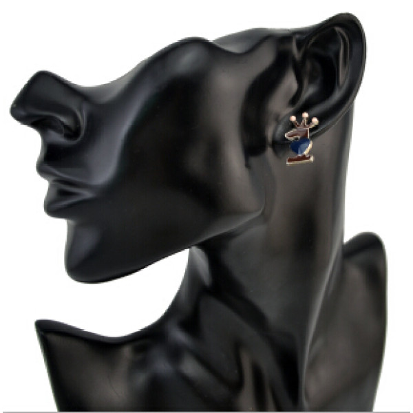 E-1159 European style Crown Apple Alloy Simple Stud Earring For Women Jewelry