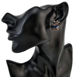E-1159 European style Crown Apple Alloy Simple Stud Earring For Women Jewelry