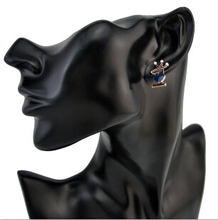 E-1159 European style Crown Apple Alloy Simple Stud Earring For Women Jewelry