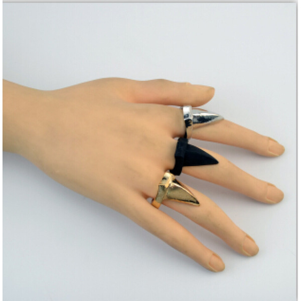 R-1007 3 Colors Punk Unique Eagle Claw Finger Rings for Women Men Personality Jewelry
