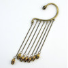 E-1179 New Punk Fashion Gold Plated Metal Tassel  Skull Pendant Ear Cuff