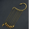 E-1179 New Punk Fashion Gold Plated Metal Tassel  Skull Pendant Ear Cuff