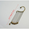 E-1179 New Punk Fashion Gold Plated Metal Tassel  Skull Pendant Ear Cuff