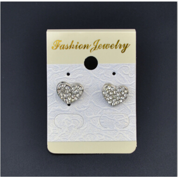 E-1011 Silver Diamante Ear Jewelry Charm Earrings For women