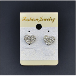 E-1011 Silver Diamante Ear Jewelry Charm Earrings For women