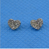 E-1011 Silver Diamante Ear Jewelry Charm Earrings For women