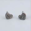 E-1011 Silver Diamante Ear Jewelry Charm Earrings For women