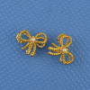Fashion Charm Bohemian Pearl Rhinestone Bow Tie Shape for Women Earring
