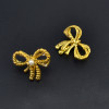 Fashion Charm Bohemian Pearl Rhinestone Bow Tie Shape for Women Earring