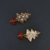 Fashion Rhinestone Tree Shape Stud Earring for Women Jewerly