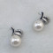 E-0593  European style Pearl Leaf  Alloy Simple Stud Earring For Women Jewelry