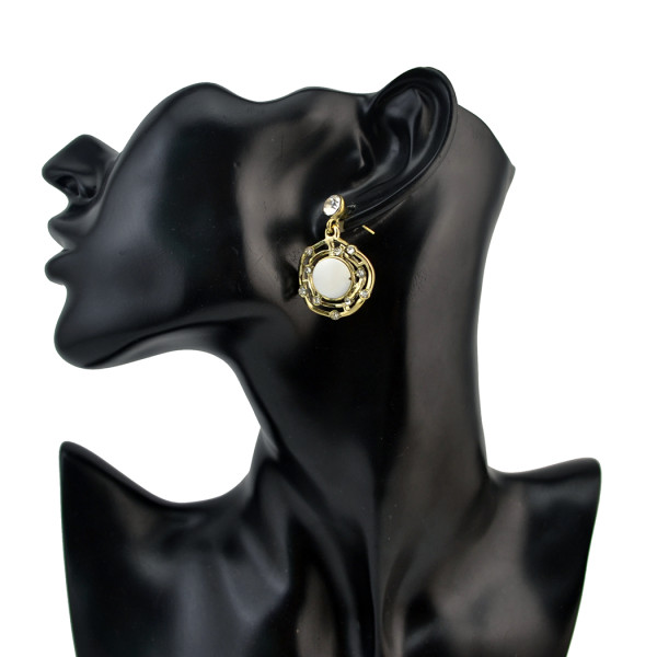 E-0567  European style  Crystal Stone Gold Plated Alloy Drop Stud Earring For Women Jewelry