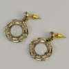 E-0567  European style  Crystal Stone Gold Plated Alloy Drop Stud Earring For Women Jewelry