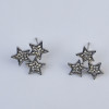 E-1595 Cute Jewelry Rhinestone Star Stud Earrings for Women Lovely Girl Party Earring