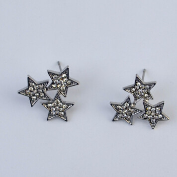 E-1595 Cute Jewelry Rhinestone Star Stud Earrings for Women Lovely Girl Party Earring