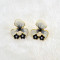 E-0568 European style  Gold Plated Rhinestone Flower Alloy Drop Stud Earring For Women Jewelry