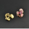 E-0568 European style  Gold Plated Rhinestone Flower Alloy Drop Stud Earring For Women Jewelry