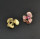 E-0568 European style  Gold Plated Rhinestone Flower Alloy Drop Stud Earring For Women Jewelry