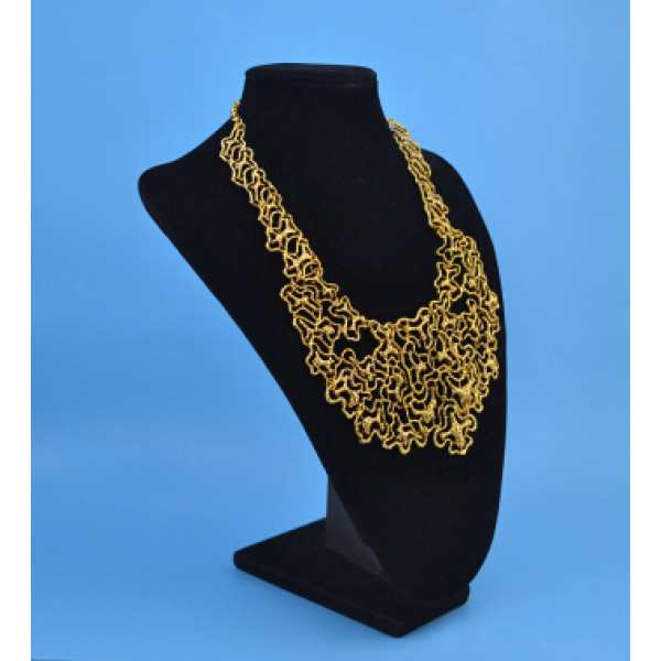 N-1773 Vintage Bronze Hollow Out Chain Necklaces for Women Bohemian Anniversary Jewlery Gift