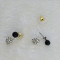 E-0509 5Color European style Rhinestone Ball  Alloy Simple Stud Earring For Women Jewelry