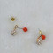 E-0509 5Color European style Rhinestone Ball  Alloy Simple Stud Earring For Women Jewelry