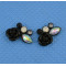 E-0552 2 colors Fashion Alloy Flower Shape Diamante Crystal Ear jewelry Earrings for women