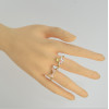 New Fashion 2pcs/set Gold Alloy Mushroom Bow-knot Rings for Women Jewelry
