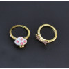 New Fashion 2pcs/set Gold Alloy Mushroom Bow-knot Rings for Women Jewelry