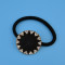 F-0011 Women Black Rubber Rope Sunflower Elastic Hair Bands Girls Hair Jewelry Accessories