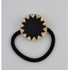 F-0011 Women Black Rubber Rope Sunflower Elastic Hair Bands Girls Hair Jewelry Accessories