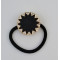 F-0011 Women Black Rubber Rope Sunflower Elastic Hair Bands Girls Hair Jewelry Accessories