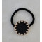 F-0011 Women Black Rubber Rope Sunflower Elastic Hair Bands Girls Hair Jewelry Accessories