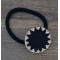 F-0011 Women Black Rubber Rope Sunflower Elastic Hair Bands Girls Hair Jewelry Accessories