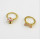 New Fashion 2pc/Set Gold Alloy Mushroom Bow-knot Rings for Women Jewelry