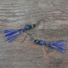 E-4216 2 styles Boho Fashion Tassel Beads Hook Pendant Charm Earring for Women Jewelry