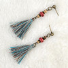E-4216 2 styles Boho Fashion Tassel Beads Hook Pendant Charm Earring for Women Jewelry