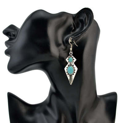 E-4226 2 Styles New Arriva Bohemian Dangle Drop Women shaped Turquoise Earrings for Women Jewelry