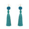 E-4210 5 Colors New Fashion Women Gold Metal Shell Long Tassel Drop Dangle Earring Bohemian Party Jewelry