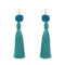 E-4210 5 Colors New Fashion Women Gold Metal Shell Long Tassel Drop Dangle Earring Bohemian Party Jewelry