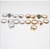 R-1469 9Pcs/set Bohemian Vintage Moon Shape Silver Gold Plated Knuckle Nail Midi Finger Ring for Women Party Jewelry