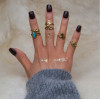 R-1466 2 Colors Gold Silver Alloy Crown Snake Elephant tortoise Rings for Women Jewelry