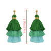 E-4230 11 Colors New Fashion Women Tree shape Long Tassel Drop Dangle Earring for Women Bohemian Jewelry