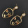 E-4232 2 Color New Fashion Gold Silver Simple Face Shaped Drop Stud Earring Jewelry