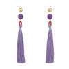 E-4238 6 Colors Handmade Bohemian Long Tassel Fringe Drop Earrings for Women Party Jewelry Accessories