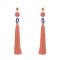 E-4238 6 Colors Handmade Bohemian Long Tassel Fringe Drop Earrings for Women Party Jewelry Accessories