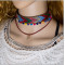 N-6905 Handmade Bohemia Choker Necklace Woven Plush Ball Pendant Ethnic Collar Choker Necklace For Women