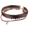N-6905 Handmade Bohemia Choker Necklace Woven Plush Ball Pendant Ethnic Collar Choker Necklace For Women