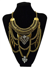 N-5700 Boho Vintage Silver Multi layer Chains Necklace Gold Perfumes Jewelry Gypsy Charm Crystal Rhinestone Flower Pendants & Necklaces