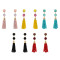 E-4237 5 Colors Fashion Resin Beads Tassel Statement Drop Earrings for Women Bridal Wedding Party Jewelry