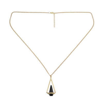 N-5371  Fashion Puck Long Chain Pendant Charm Necklace jewelry